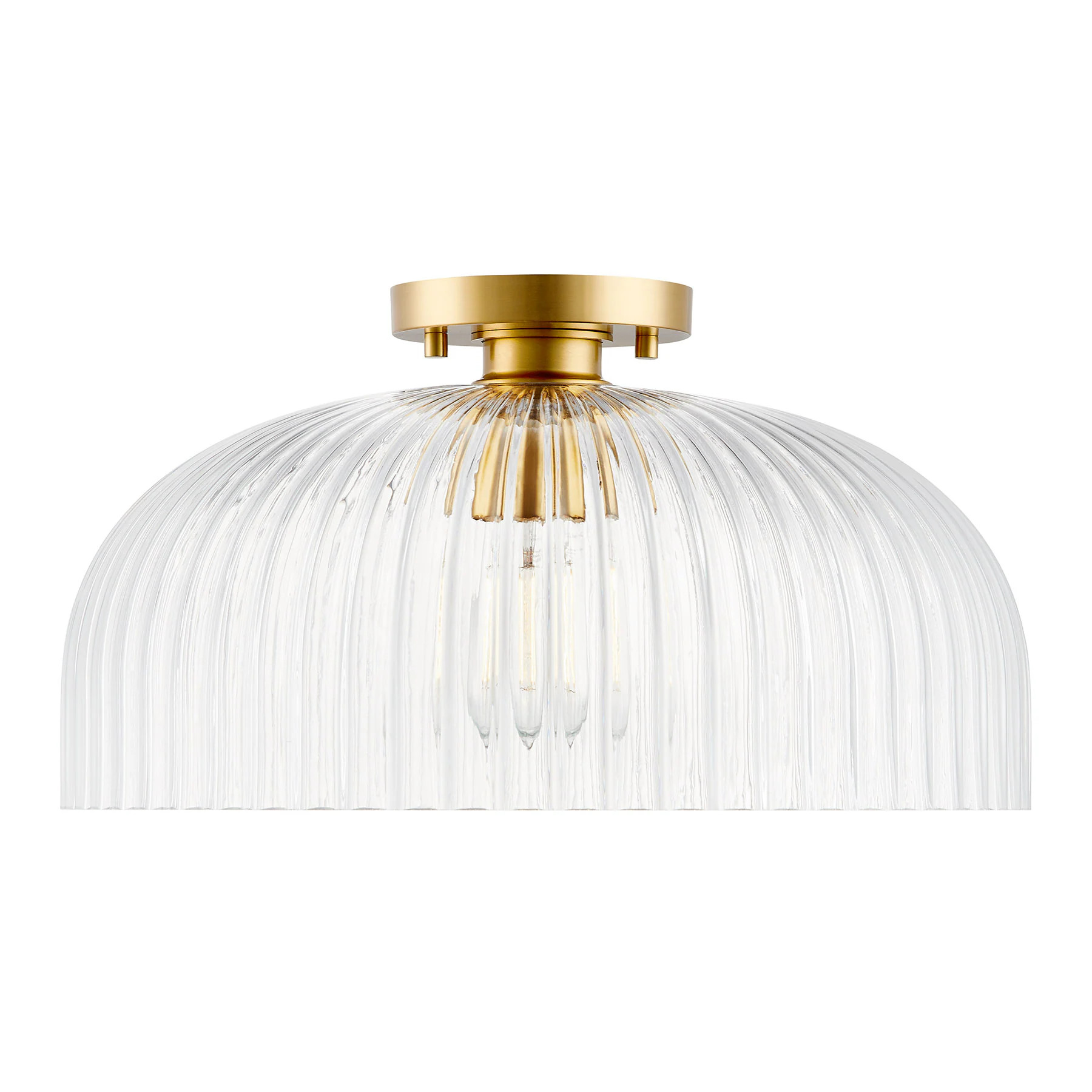 Meridian Lite Trends Meridian 1-Light 16-in Antique Brass Semi Flush Mount Light | M60080NB | Lowe's