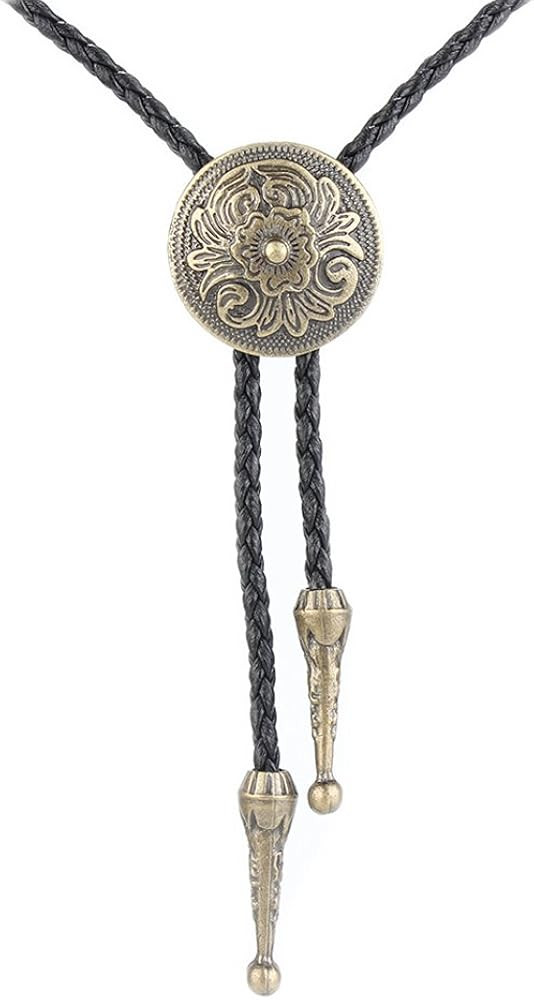 GelConnie Native American Bolo Tie Rodeo Cowboy Leather Necktie Western Necklace Costume Accessor... | Amazon (US)