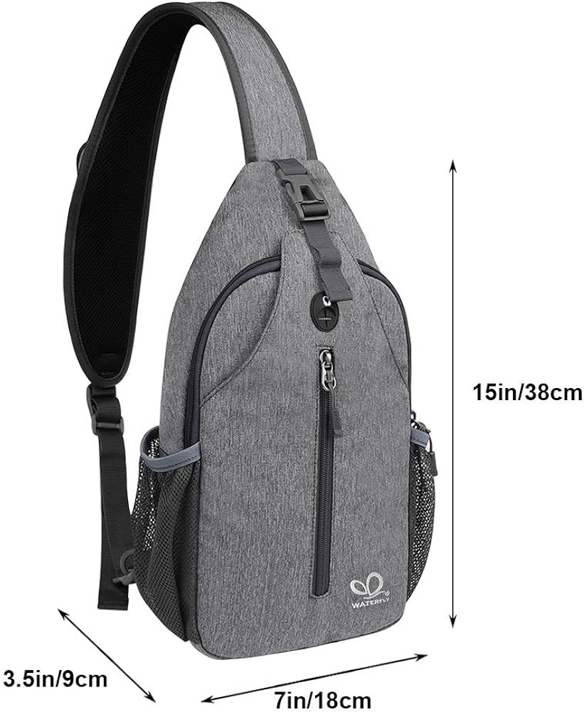 WATERFLY Crossbody Sling Backpack Sling Bag Travel Hiking Chest Bag Daypack | Amazon (US)