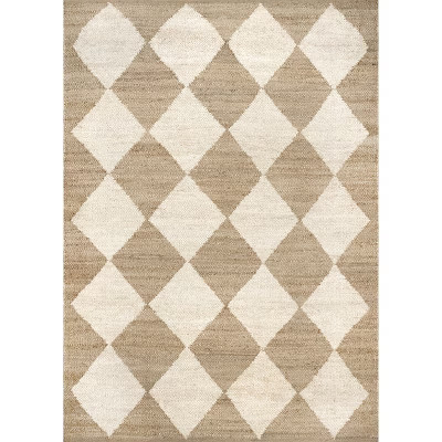 nuLOOM Maxwelle Flatweave Diamond Trellis Jute Area Rug | Target
