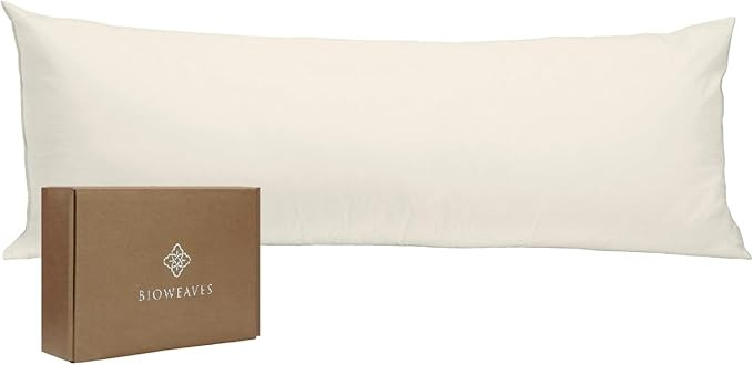 BIOWEAVES 100% Organic Cotton Body Pillow Cover for Body Pillowcases 300 Thread Count Soft Sateen... | Amazon (US)