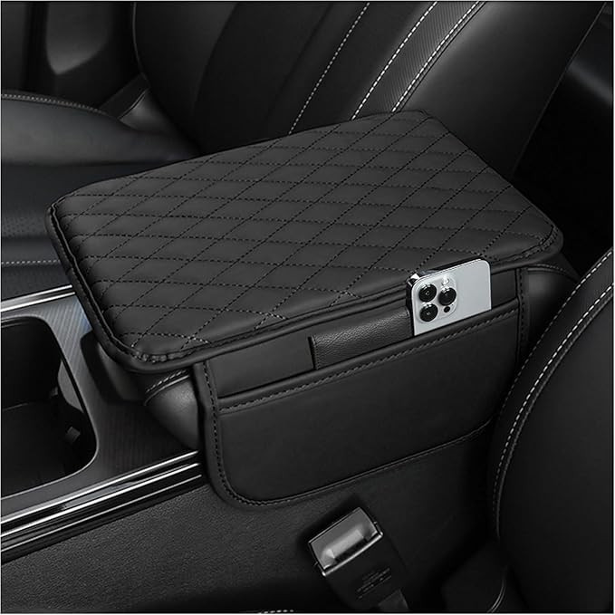 Stacool Upgraded Car Center Console Cover,Microfiber Leather Car Armrest Cover Cushion with 2 Sto... | Amazon (US)
