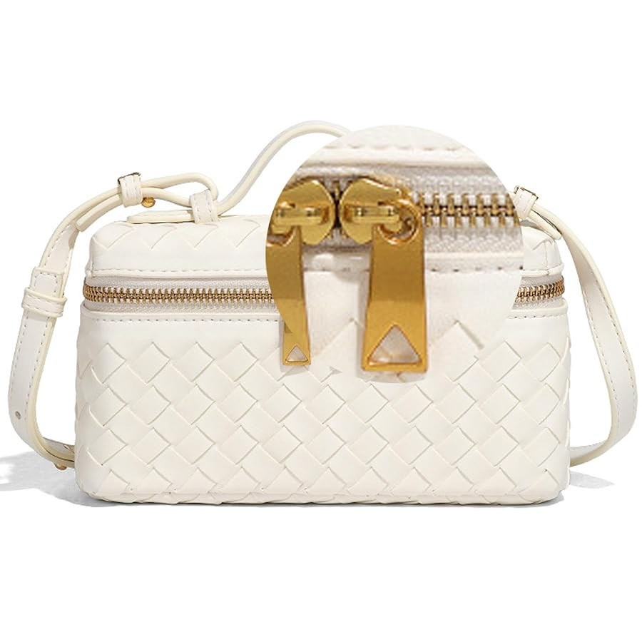 Mini Woven Crossbody Purse Square Box Bags Top-Handle Tote Handbag Shoulder Bag Cute Satchels Tre... | Amazon (US)
