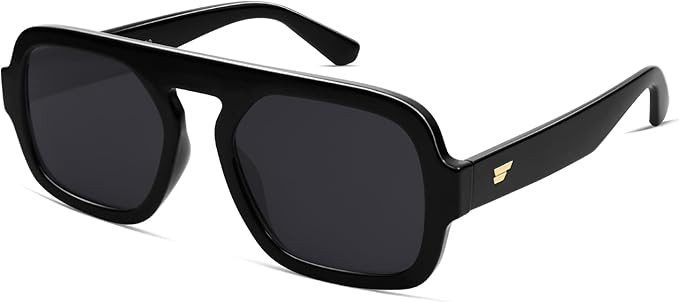 VANLINKER Oversized Retro Square Aviator Sunglasses for Women Men 70s Vintage Style Trendy Big Fl... | Amazon (US)