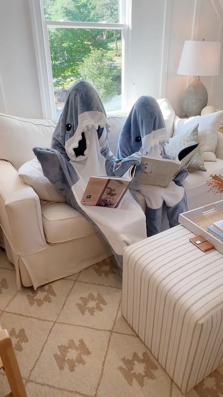 Amazon shark blanket costumes are a hit this summer for my girls 🦈 They haven’t taken them off 🤣 They’re wearing a Small and XS and are 11 and 8! #amazon #shark #blanket #viral 

#LTKSaleAlert #LTKFamily #LTKVideo