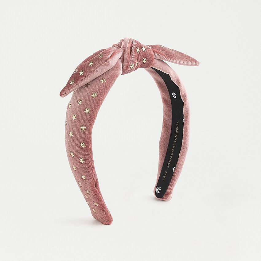 Girls' Lele Sadoughi X crewcuts velvet knot headband with stars | J. Crew US