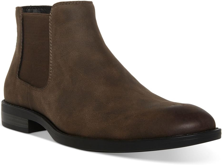 Madden Mens Maxxin Round Toe Faux Leather Chelsea Boots Brown 12 Medium (D) | Amazon (US)