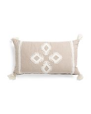 14x26 Palisades Embroidered Tassel Pillow | TJ Maxx