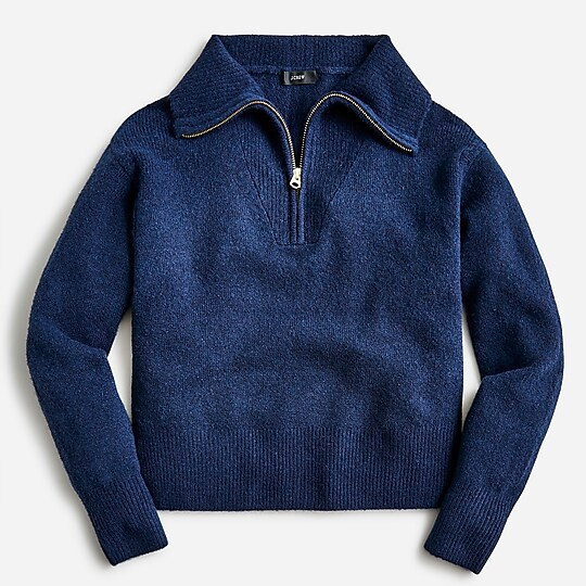 Relaxed half-zip stretch sweater | J. Crew US