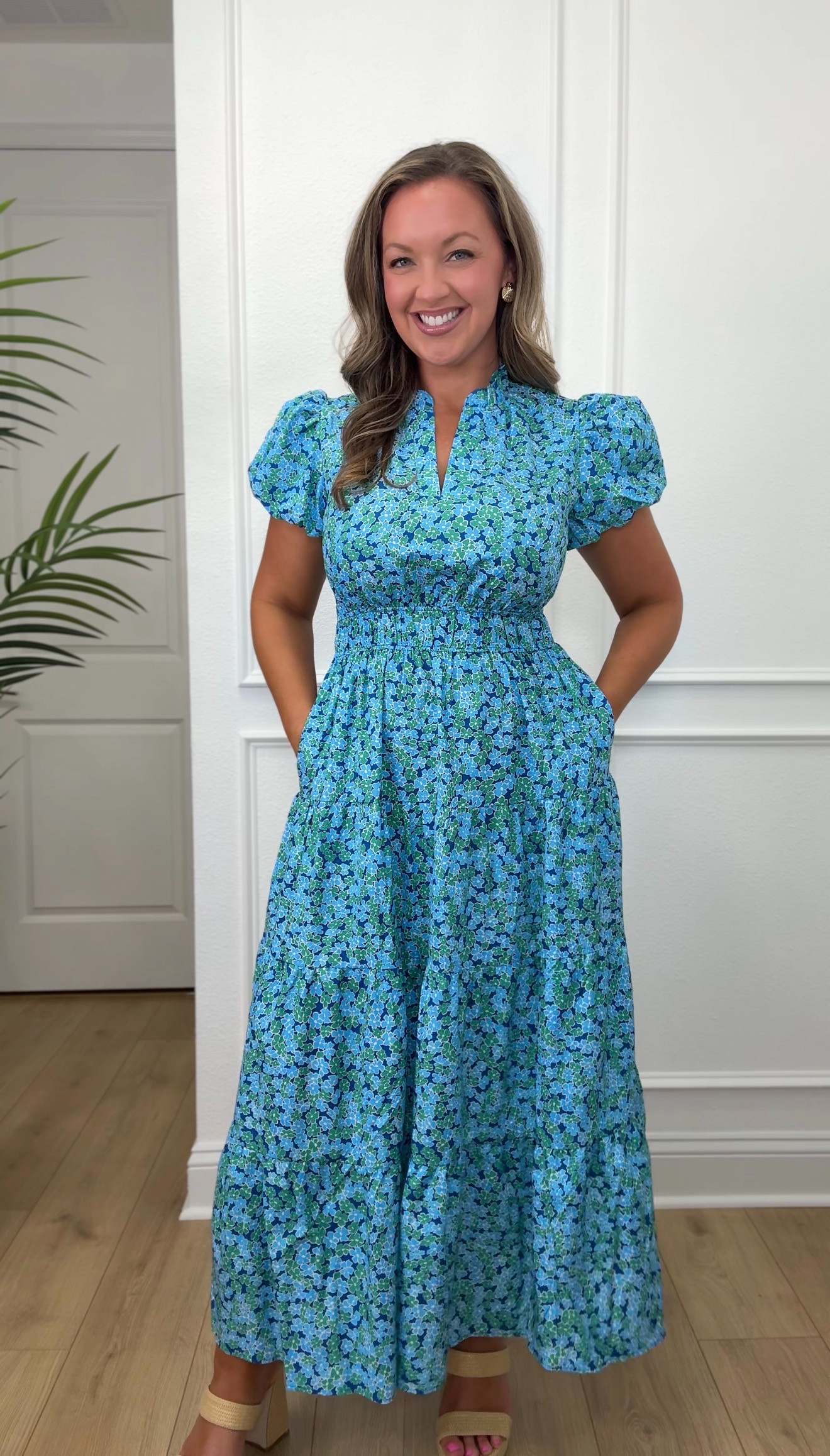This floral spring maxi dress is perfect for any spring occasion.  I am 5'5" Size 8/10, wearing Medium. #amazonfashion #springdress  #womensStyle #easterdress 

 #LTKSeasonal #LTKOver40 #LTKMidsize
