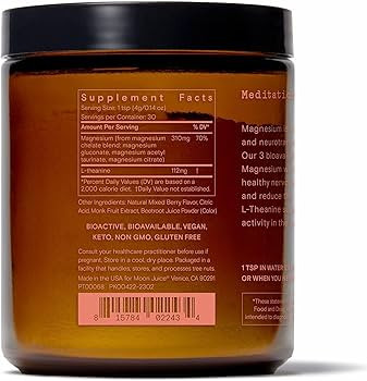 Magnesi-Om Supplement for Calm, Relaxation & Regularity with Magnesium & L-Theanine - Sugar Free ... | Amazon (US)