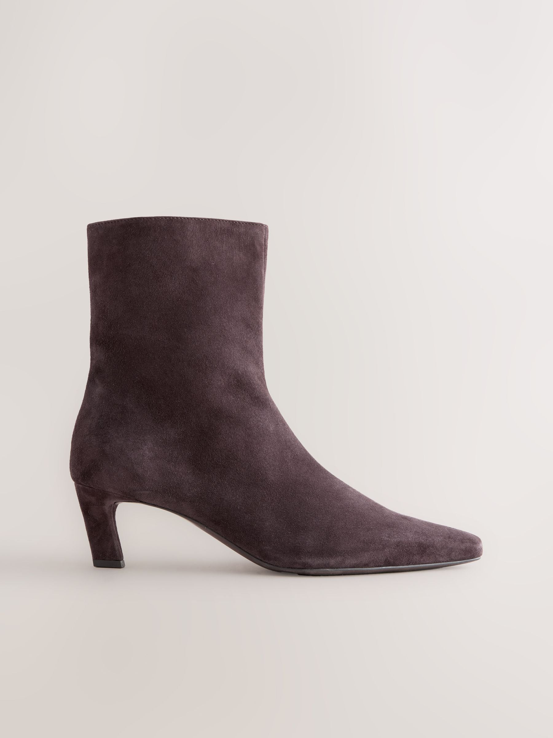 Buy Chocolate Brown Suede Forever Comfort® Chisel Toe Heeled Ankle Boots from Next Ireland | Next EU