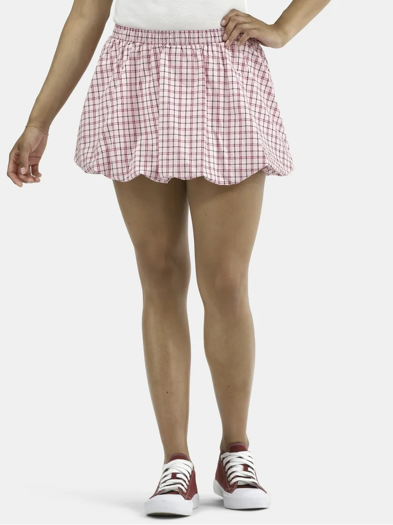 No Boundaries Cotton Bubble Skort, Women's | Walmart (US)