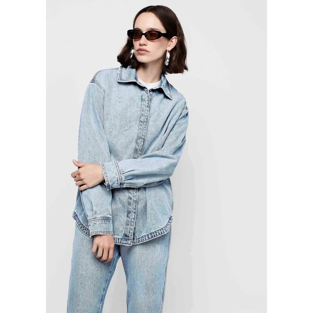 Camisa Jeans Manga Longa - Azul | DzarmHering (BR)