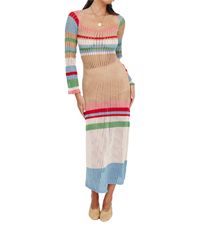 Fabumily Women Crochet Knit Mini Dress Long Sleeve Colorful Mesh Cover Ups Casual Sweater Dress S... | Amazon (US)