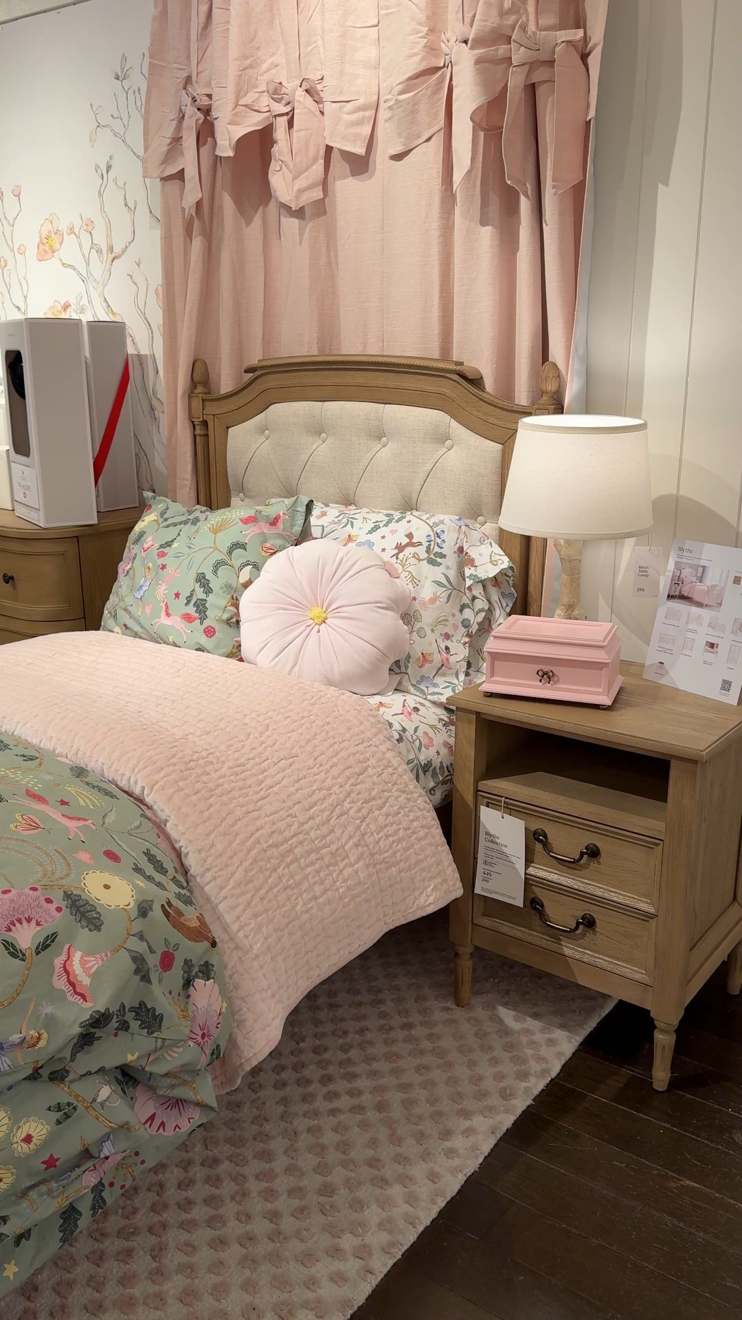 A dreamy little girl’s room come to life! 😍 The Blythe Upholstered Bed and Nightstand from Pottery Barn Kids bring classic, heirloom-style elegance, while the Storybook Friends Duvet Cover & Shams add playful, whimsical charm. 💖👑Timeless finishes and magical details make this space both stylish and cozy—a room she’ll love now and for years to come! 💫 #KidsRoom #PotteryBarnKids #GirlsRoomDecor

#LTKKids #LTKSaleAlert #LTKHome