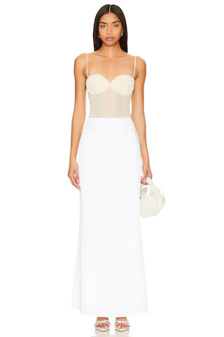 Cosima Maxi Skirt in White | Revolve Clothing (Global)