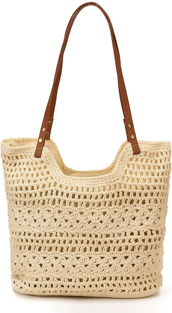 Straw Raffia Beach Bags for Women 2026 Trendy, New Summer Woven Bag | Amazon (US)