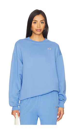 Accolade Crew Neck Pullover Sweatshirt in Crystal Clear Blue | Revolve Clothing (Global)