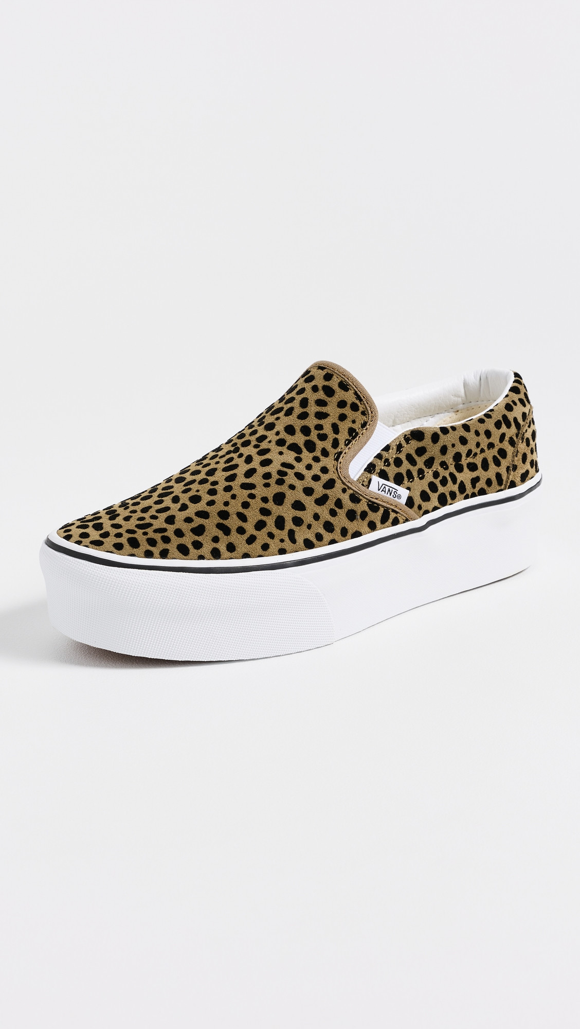 Vans Classic Slip On Stackform Sneakers Spotted Olive Brown/Black M 6/ W 7.5 | Shopbop