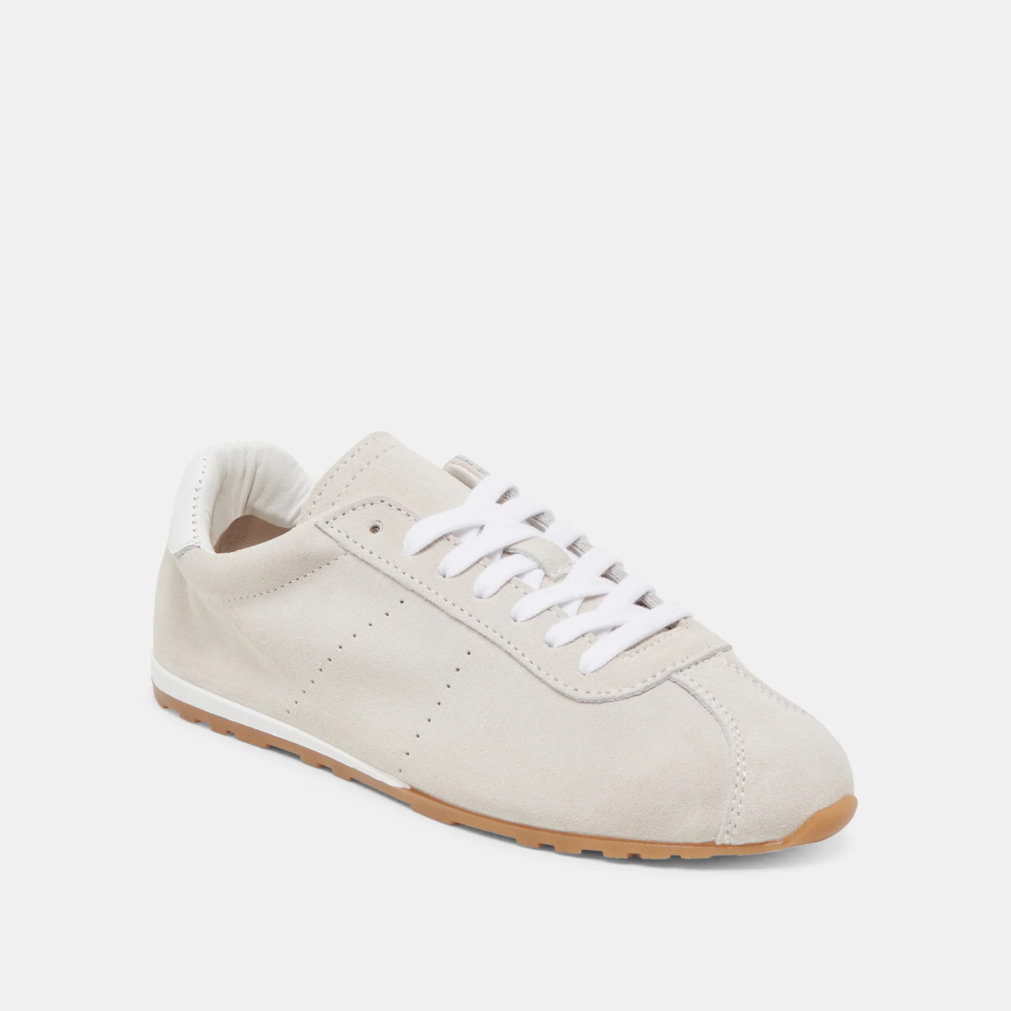Serina Sneakers Ivory Suede | DolceVita.com