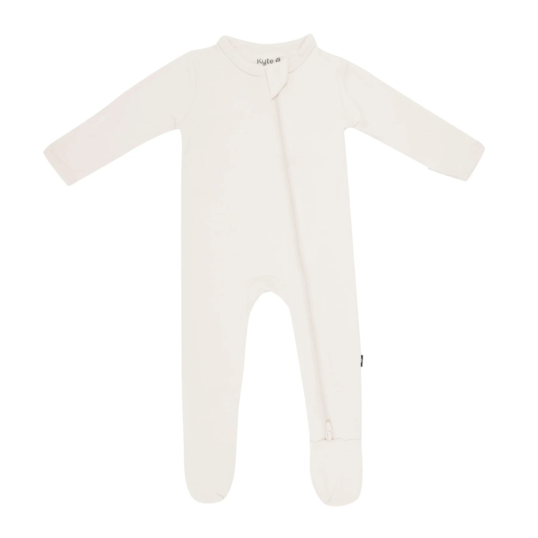 Zippered Footie in Oat | Kyte BABY