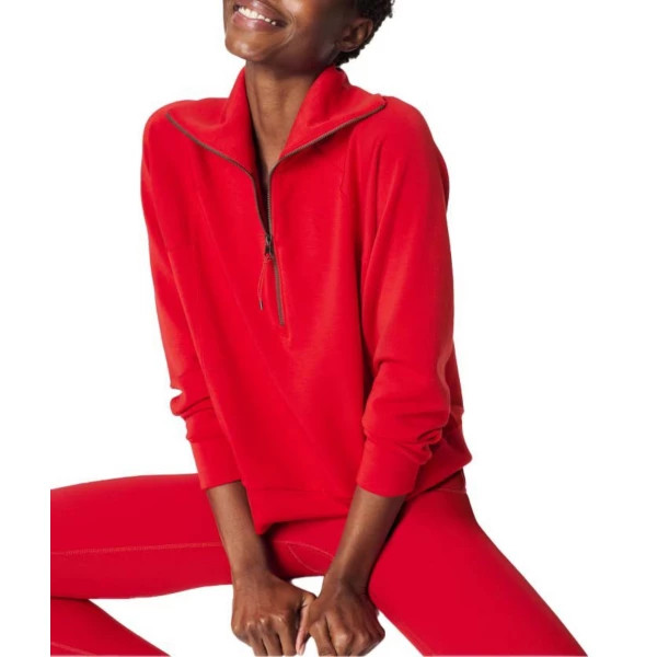 Women's Spanx AirEssentials Long Sleeve 1/2 Zip Large SPANX Red | Scheels