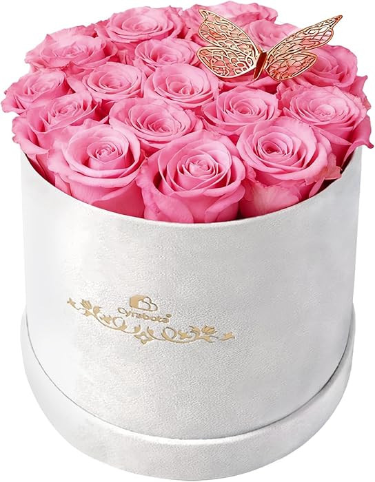 16 Preserved Roses in a Box, Preserved Flowers Gifts for Women, Forever Flowers for Delivery, Flo... | Amazon (US)
