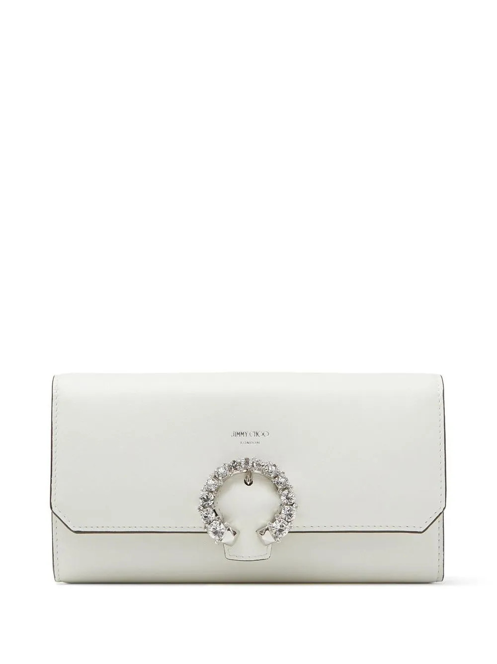 Jimmy Choo crystal-buckle clutch-bag - Farfetch | Farfetch Global