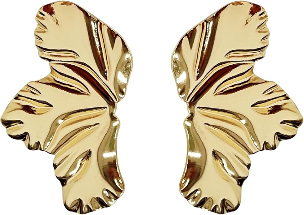 YOOSMATIC Gold Flower Earrings 14K Gold Plated Flower Dangle Drop Earrings, Sparkling Dainty Earr... | Amazon (US)