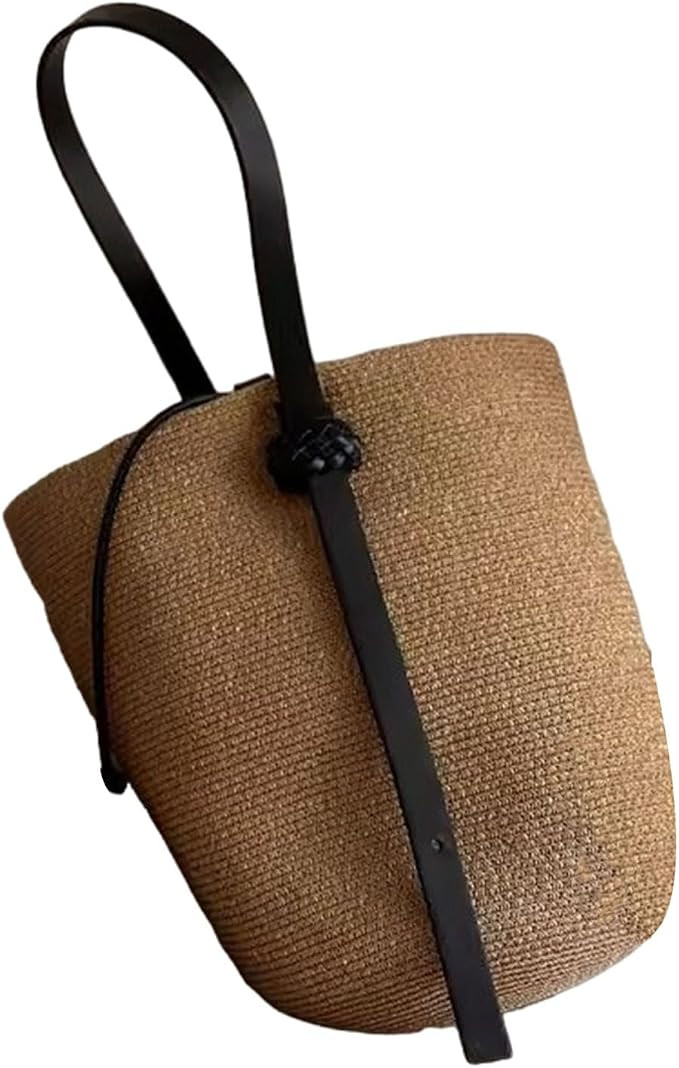 Women Straw Bag Handwoven Shoulder Bag Top Handle Handbag Beach Bag Japanese Styles Bucket Bag Sh... | Amazon (CA)