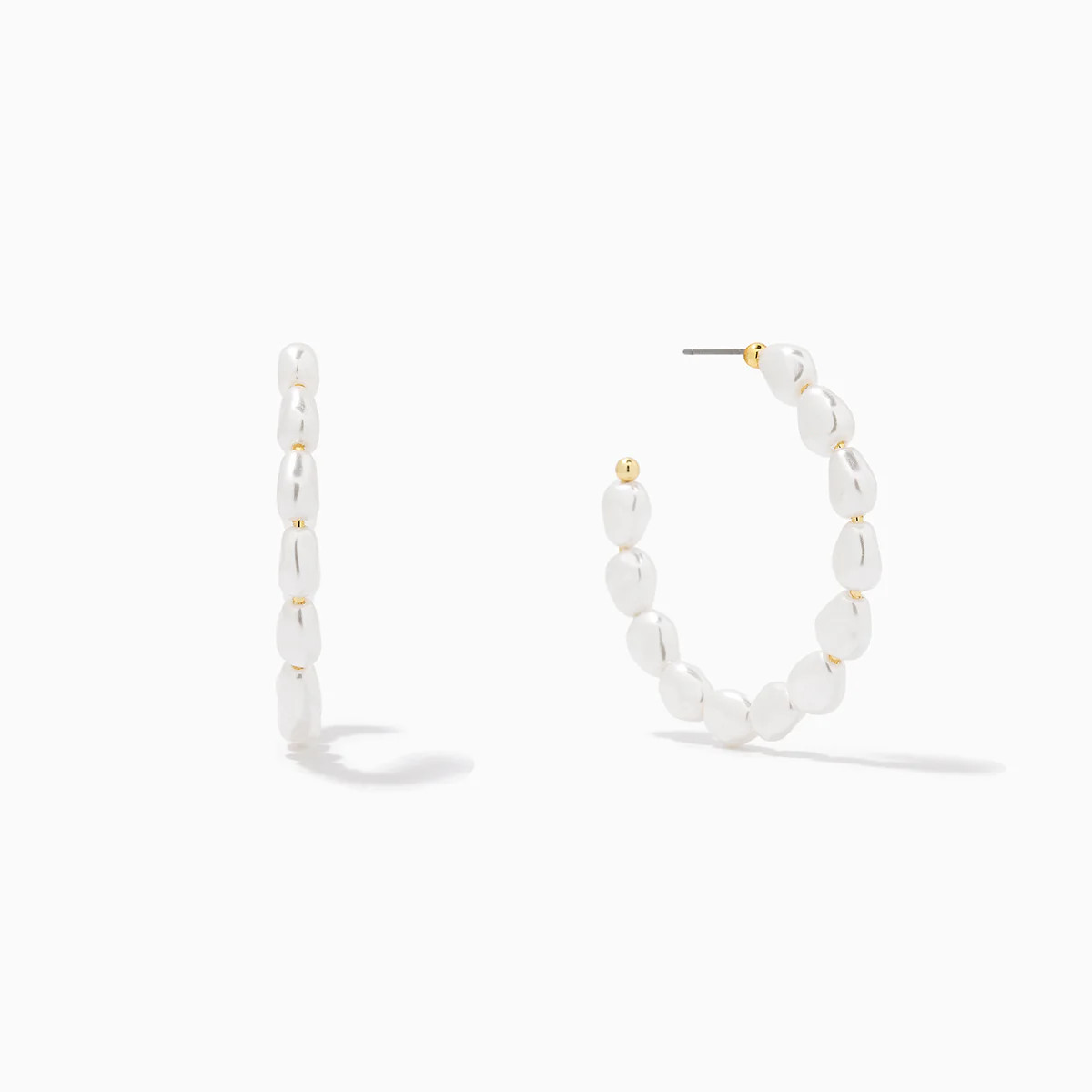 Classy Pearl Hoop Earrings | Uncommon James