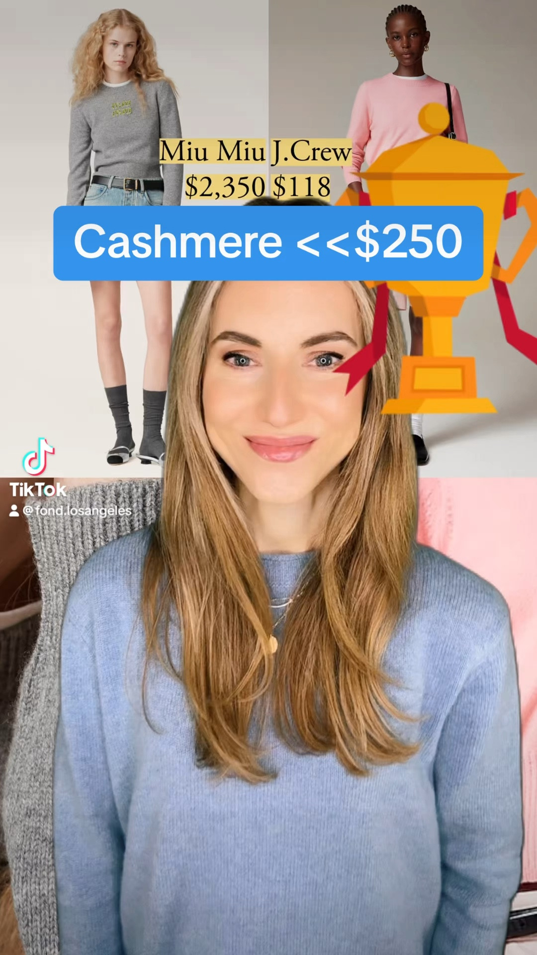 Which is your favorite pick?

I’ve been comparing quality in terms of smoothness, softness, knit density, design integrity, and color fidelity. Here are my top picks:
* Most colorful
* Most affordable
* Best lightweight
* Most luxurious
* Best overall

I’m wearing the Quince Mongolian Cashmere Boxy Crewneck Sweater ($80) in faded denim, size small.

Bonus picks:
Aritzia is grade A, so it’s very soft. It’s got more surface fluff than Cos, so there’s a higher risk for pilling. But it’s a great alternative.

Lisa Yang is up there with traditional luxury brands in terms of quality, but it’s got modern cuts and much more affordable pricing: it’s designed in Sweden and made in China. Highly recommend   

My size: 5’7”, usually 26 jeans, 0-4 in US sizes.

#LTKSeasonal #LTKFindsUnder100 #LTKVideo