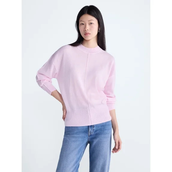 Scoop Women’s Cashmere Wedge Sweater, Lightweight, Sizes XS-XXL | Walmart (US)