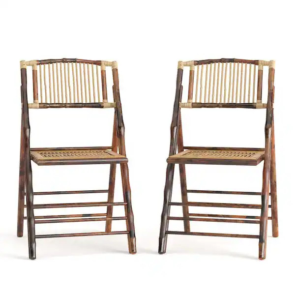 2 PK Bamboo Wood Folding Chair - Event Folding Chair - Commercial Folding Chair | Bed Bath & Beyond