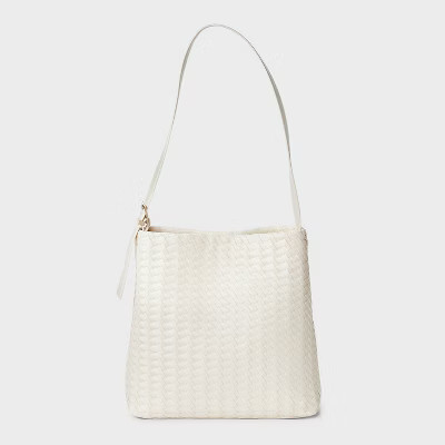 Woven Bucket Bag - A New Day™ White | Target