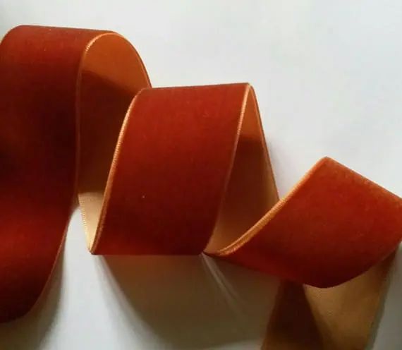 3 Yards 1.5 Inches Velvet Ribbon in Copper RY15-114 | Etsy | Etsy (US)