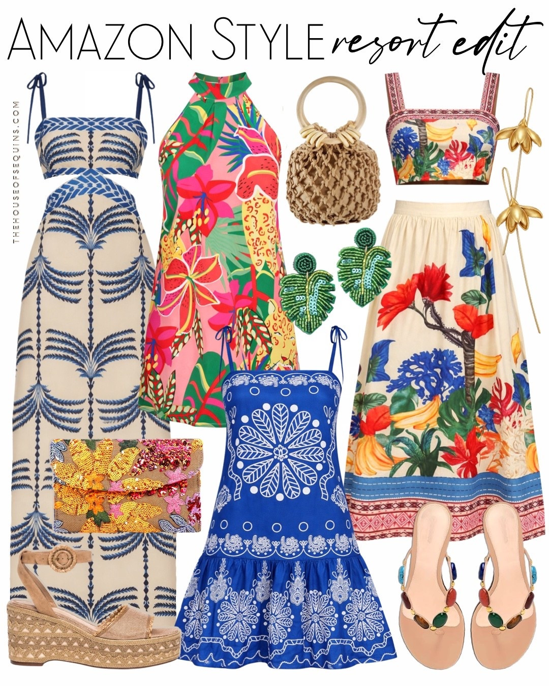 Shop Amazon Farm Rio inspired resort wear and vacation outfits! Vacation date night outfit, Matching set, cutout maxi dress, floral sundress, jewel sandals, embroidered clutch, espadrille wedge sandals, crochet bag, beaded earrings and more! 


#LTKgrwm #LTKootd #LTKTravel
