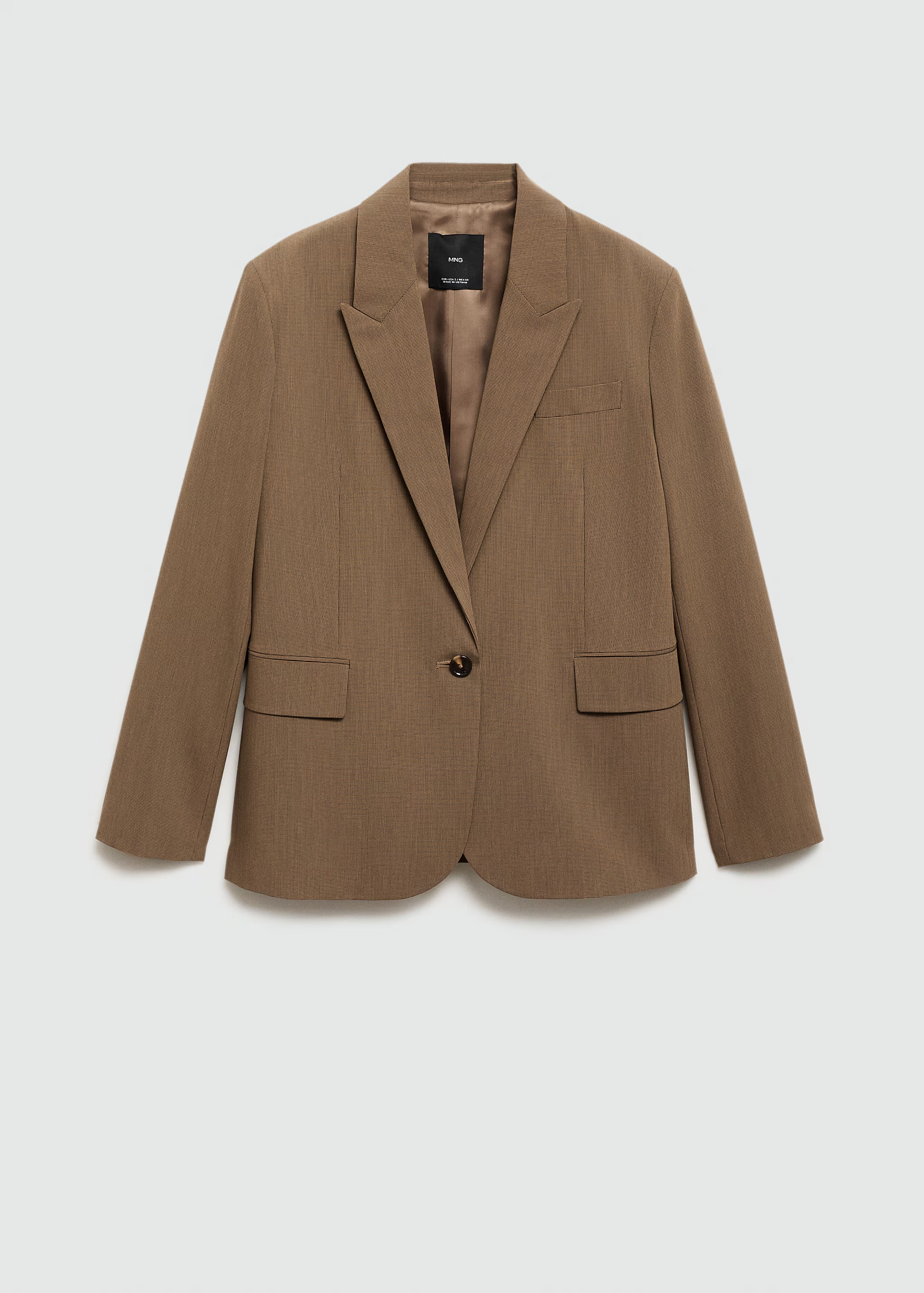 Micro houndstooth suit blazer - Woman | MANGO United Kingdom | MANGO (UK)