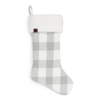 UGG Buffalo Plaid Stocking in Grey | Bed Bath & Beyond