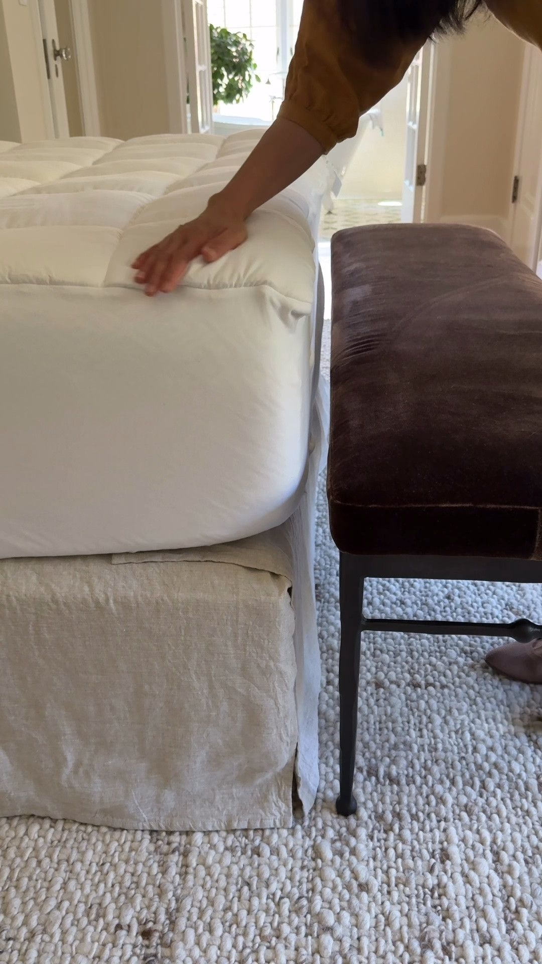 If you have a tall/deep-profile mattress and are a hot/warm sleeper (or just need a little added cushion), I recommend getting this Cool Zzz deep pocket mattress cover. No more struggling trying to get the elastic over your tall mattress! It’s part of the anniversary sale 👌 #bedroomrefresh

#LTKHome #LTKSaleAlert