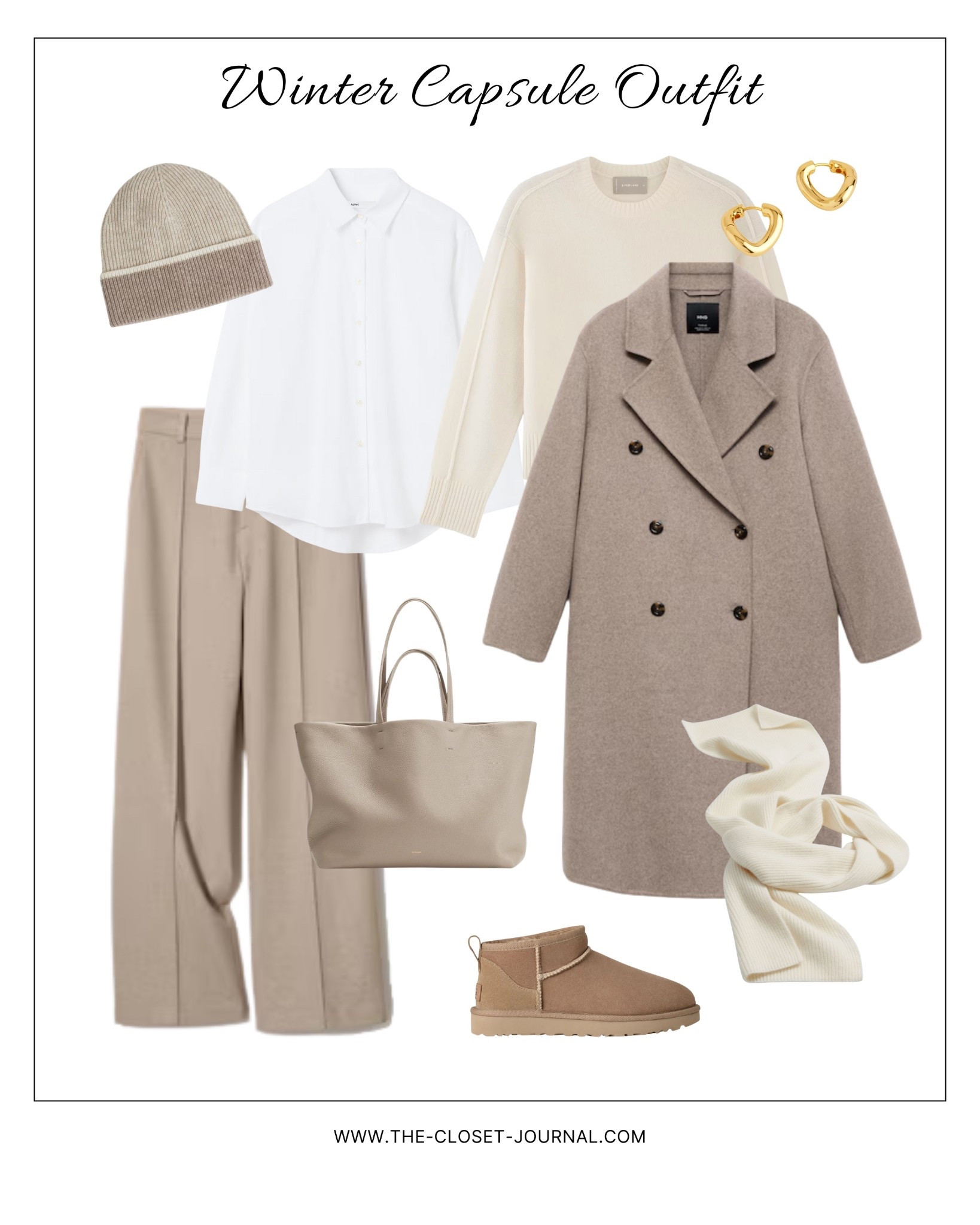 Neutral Winter Look 💫 Taupe Beige Layers 