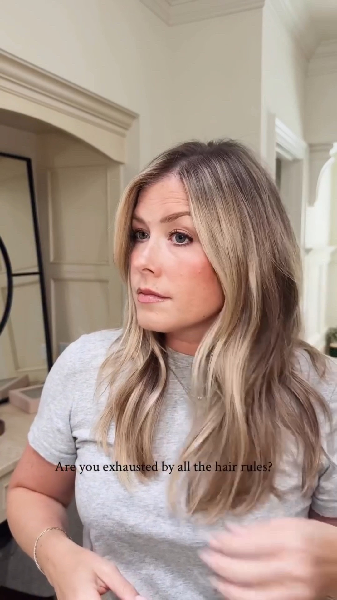 Because same. It seems like every day there is a new “rule” about haircare that disrupts everything you thought you were doing right. But here’s the thing—hair care is unique to each person. There are ways to treat your hair to maintain overall hair health (use a leave-in spray, heat protection, be careful when brushing wet hair, etc) but there is also value to *loving* your hair and making it work for your lifestyle. Trial and error is key, because everyone’s hair and scalp is different. Don’t let the rules, a 13 step system, the do’s and don’ts bog you down. If you need to wash your hair daily, do it. If you like an air dry, do it. Live your life and love your hair.