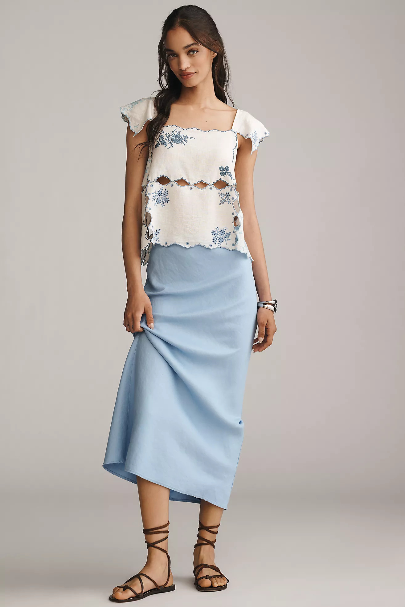 The Tilda Maxi Slip Skirt: Linen Edition | Anthropologie (US)