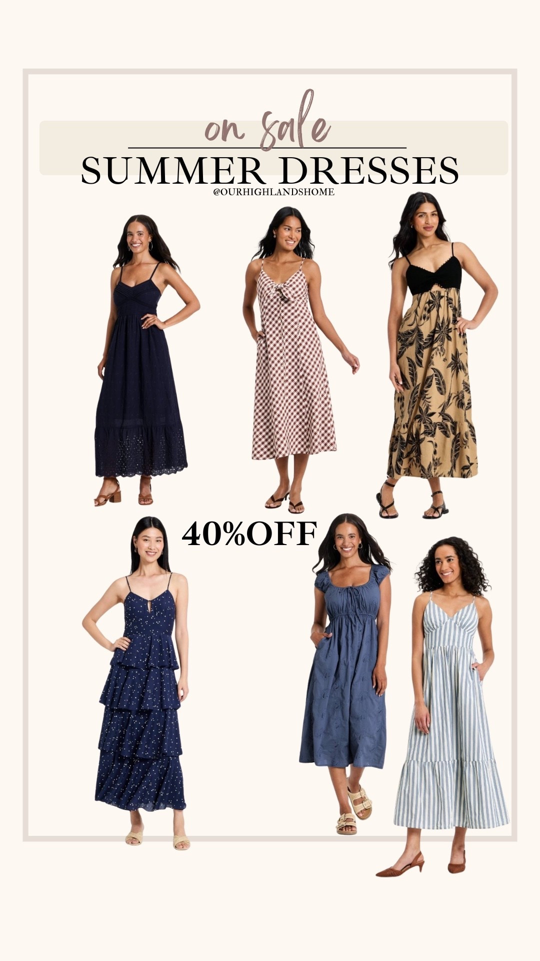 summer dresses on sale for 40% off

#LTKgrwm #LTKmomlife #LTKSaleAlert