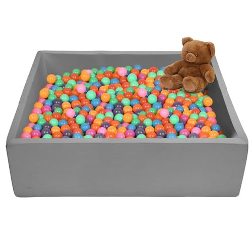 TRENDBOX Extra Large Ball Pit 47.2x47.2x13.8in Foam Ball Pit Balls Kids Ball Pits for Toddlers Babies Balls NOT Included - Dark Gray | Amazon (US)