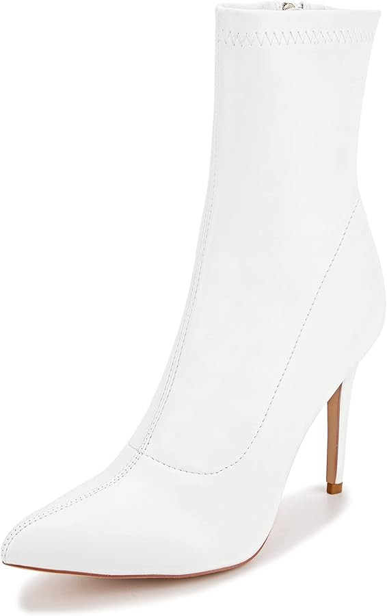 CAMSSOO Women's Stylish Ankle Boots Sexy Pointed Toe Stiletto High Heels Boots Comfy Mid Calf Boo... | Amazon (US)
