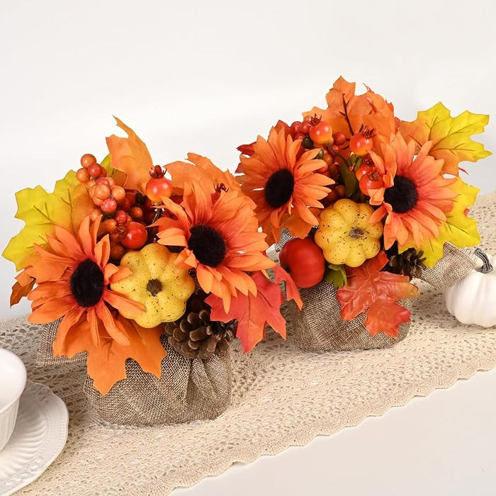2Pcs Fall Centerpieces for Table | Amazon (US)