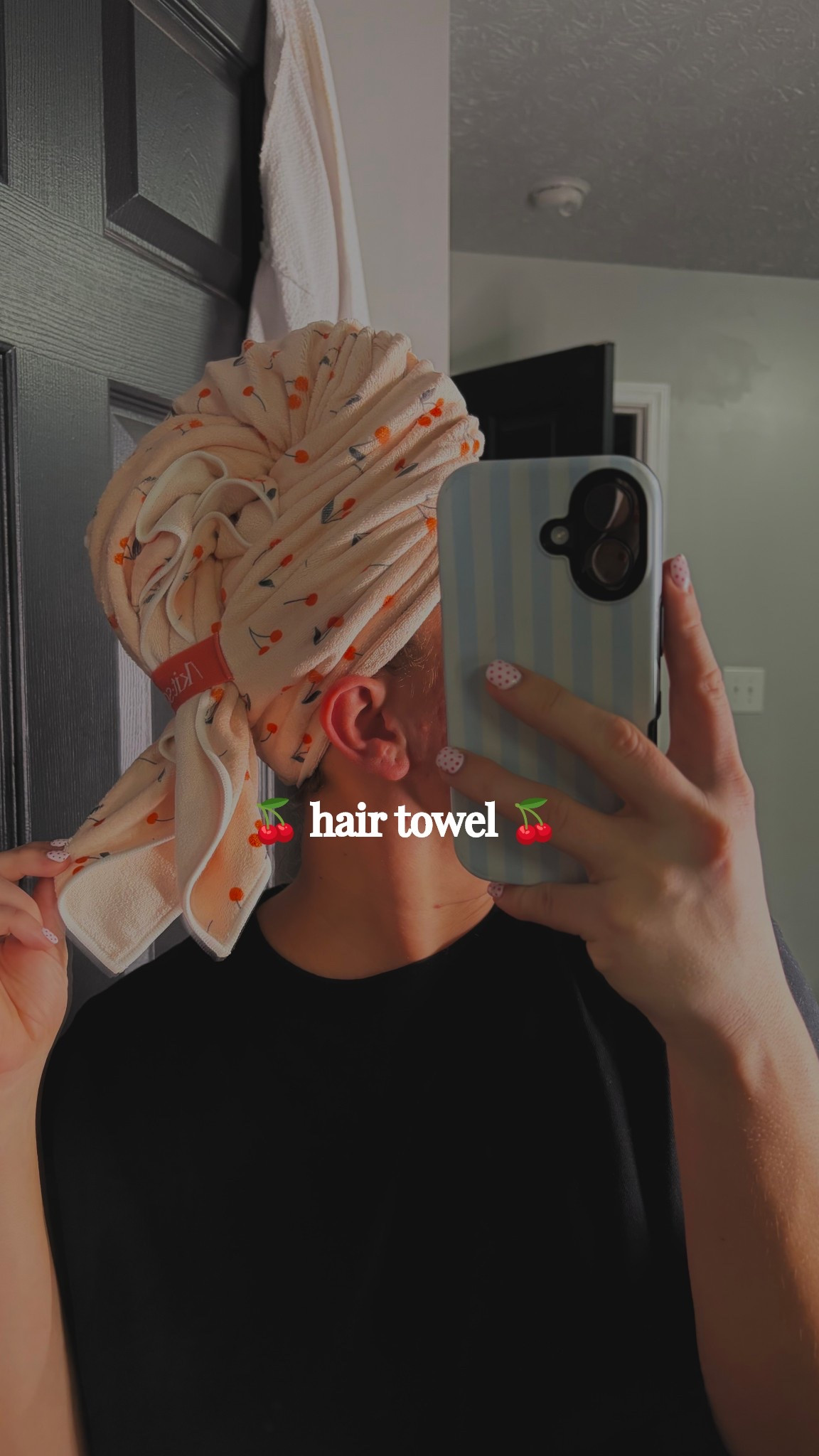 cutest hair towel 🍒  

#LTKBeauty