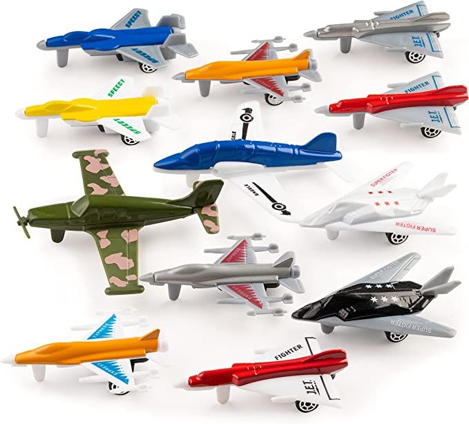 Toy Airplane Made of Metal and Plastic Set of 12 Military Planes and Jets | Amazon (US)